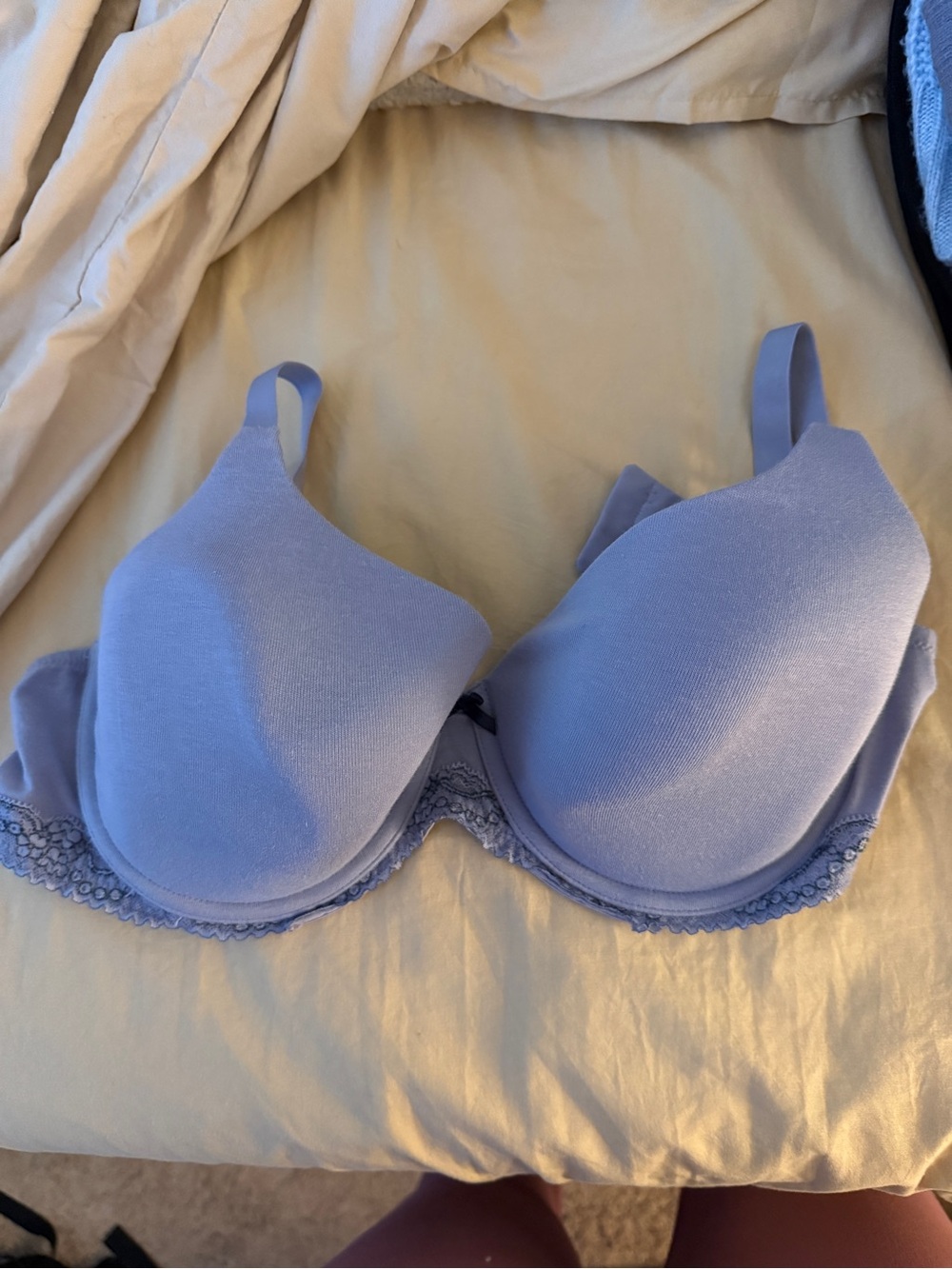 Ambrielle Light blue  Lace-Trim T-Shirt Bra